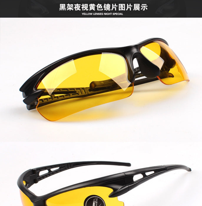 Wholesale New sunglasses for men, sports, outdoor cycling, night vision goggles, windproof, dustproof, insect proof sunglasses
