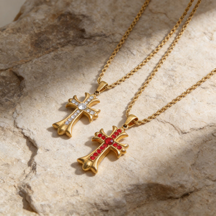 Wholesale Twisted-Chain Necklace with Cross Necklaces
