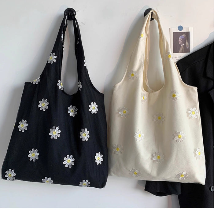 Wholesale Lazy style canvas bag, butterfly shoulder tote bag, large capacity handheld tote bag