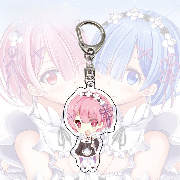 Wholesale Transparent keychain acrylic pendant