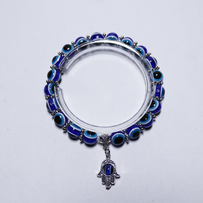 Wholesale Retro Blue Eyes Devil's Eye Bracelet Bracelet Butterfly Turtle Elephant Fatima's Hand Pendant