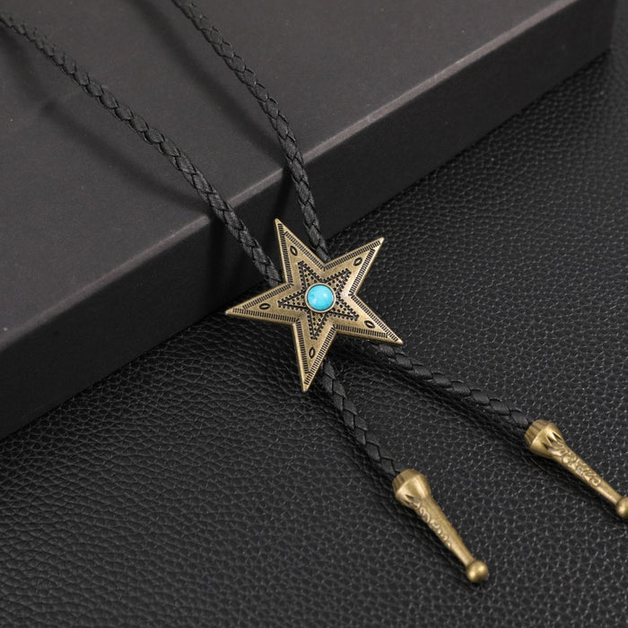 Wholesale adjustable necklace pendant five-pointed star necklace