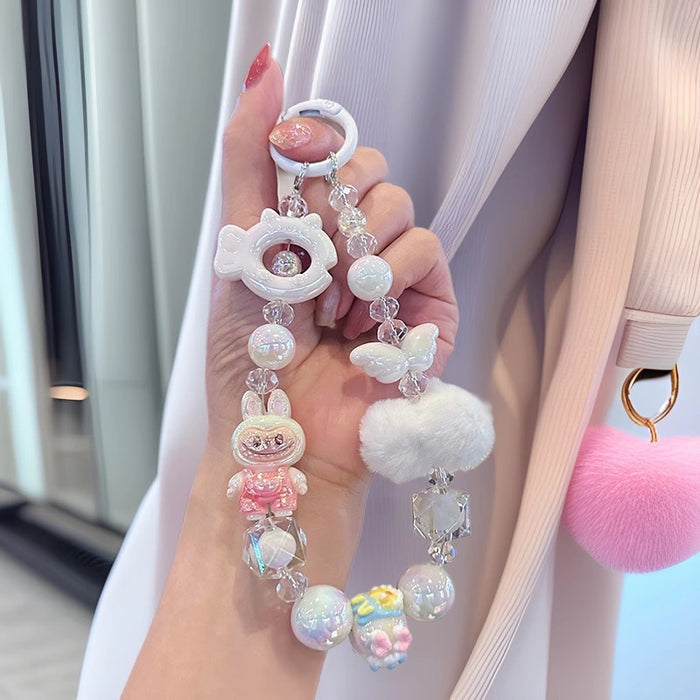 Wholesale Fur Ball Doll Mobile Phone Chain Girl Cartoon  Bag Gift Pendant