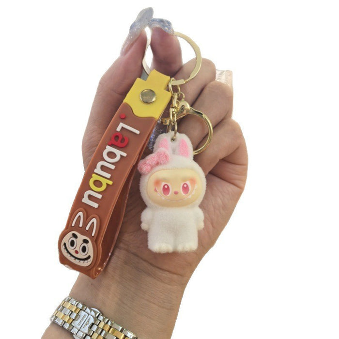Wholesale Cute cartoon flocked doll keychain