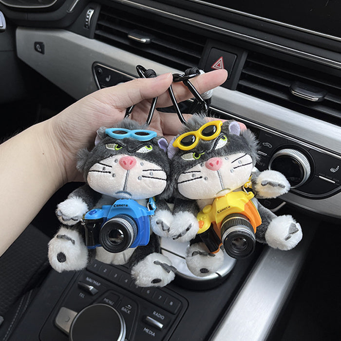 Wholesale Cute Plush Pendant Bow Car Keychain Car Hanging Bag Pendant Keychain