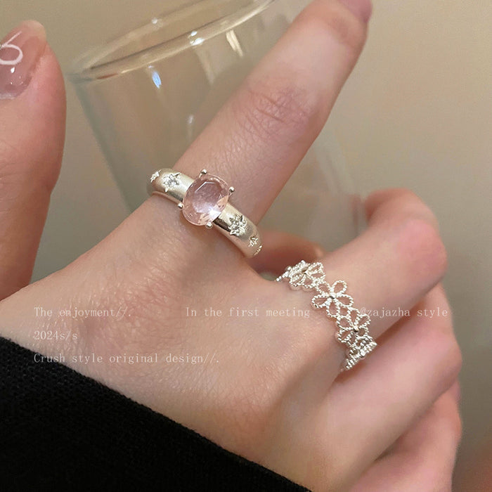 Wholesale Flower Ring Opening Adjustable plain Ring Finger Ring