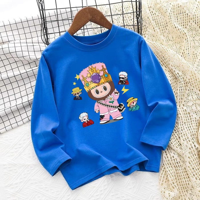 Wholesale Long-sleeved children' s letter print versatile casual tops for boys and girls