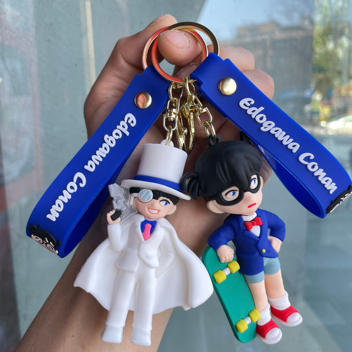 Wholesale Keychain cartoon figurine creative couple backpack pendant hanging decoration car keychain