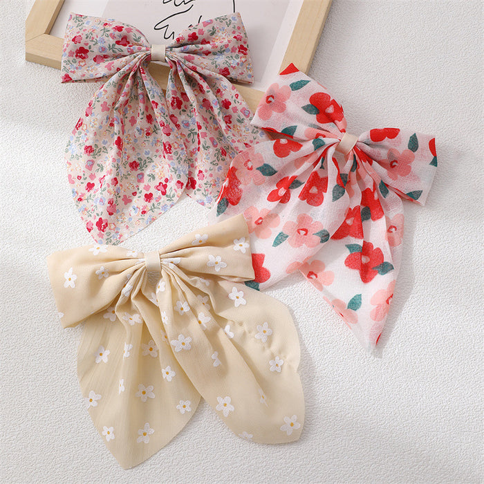 Wholesale Short Ribbon Butterfly Fabric Hairpin JDC-HC-YueS002