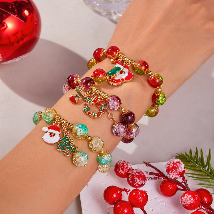 Wholesale Cartoon Christmas Beaded Bracelet