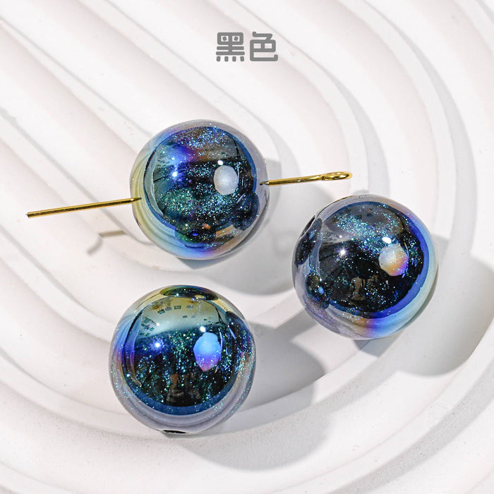 Wholesale 20pcs/pack Deep Sea Mermaid Beads Jewelry Accessories Starry Sky Through Hole Straight Hole Round Beads DIY Handmade Mobile Phone Chain JDC-BDS-HDPEARL004