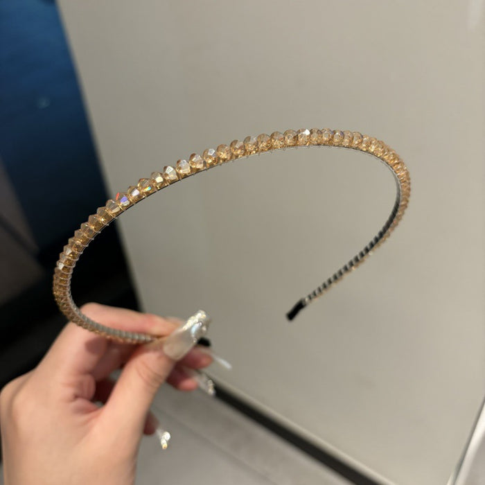 Wholesale  All-match Hair Accessories  Crystal Beads Pressurize Hair Fine Hair Band  Headband Hair Card
