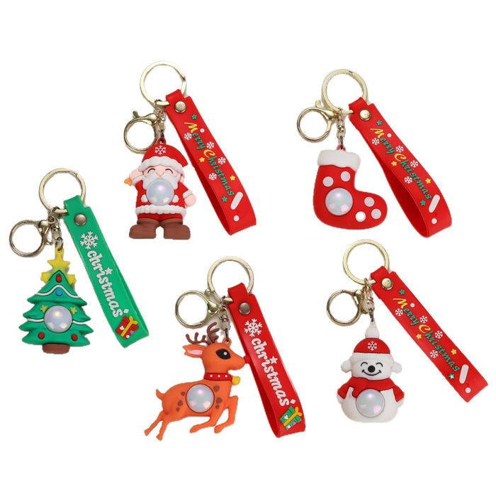 Wholesale Cartoon cute  keychain car keychain school bag pendant wholesale Christmas New Year small gifts
