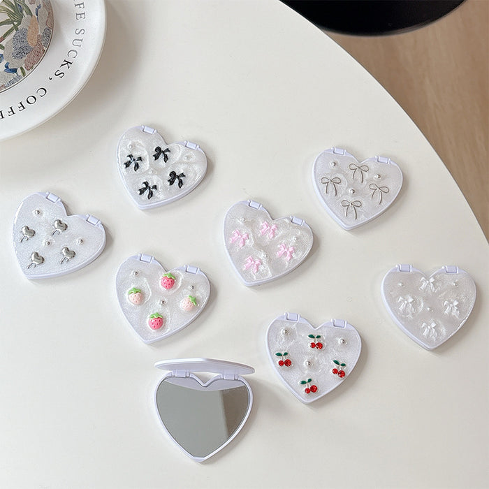 Wholesale Cartoon Cherry Glitter Mirror Phone Stand