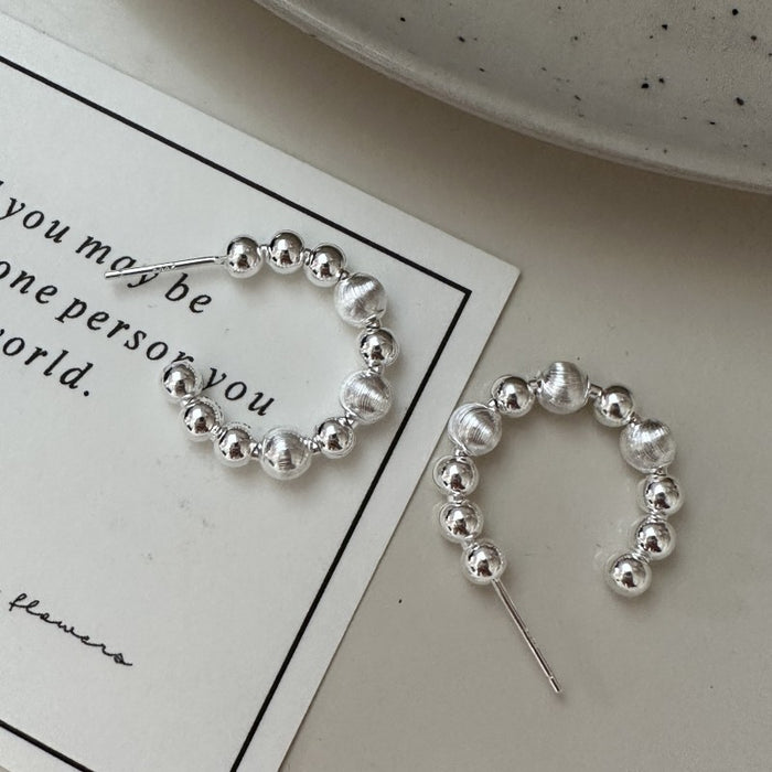 Wholesale  S925 sterling silver cat eyes gradient earrings basic ear jewelry