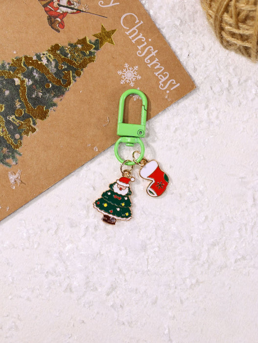 Wholesale  keychain creative cartoon car keychain schoolbag pendant Christmas gift