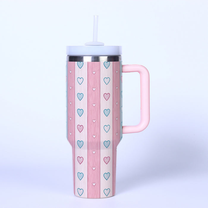 Wholesale Pink bow heart Stainless Steel  Thermos ice bullies cup