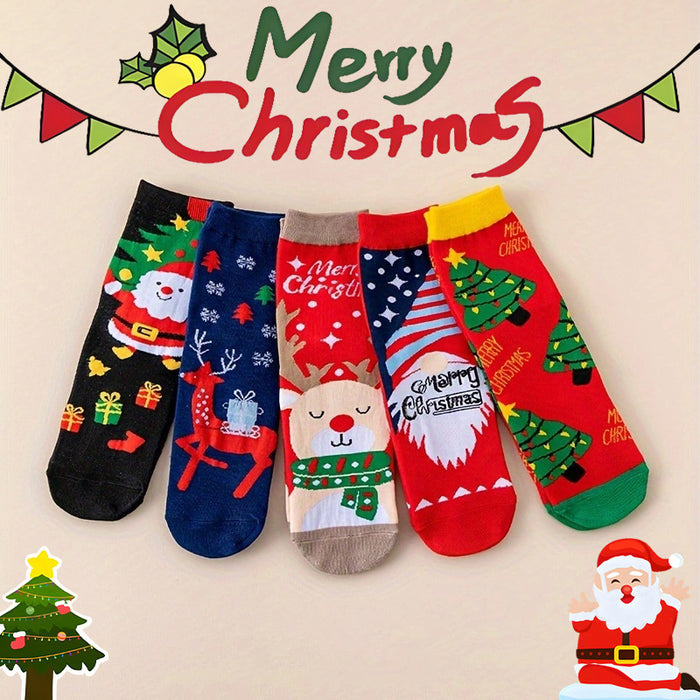 Wholesale Christmas Socks  Gifts Snowflakes Elk Cute Cartoon Christmas Mid-Calf Socks