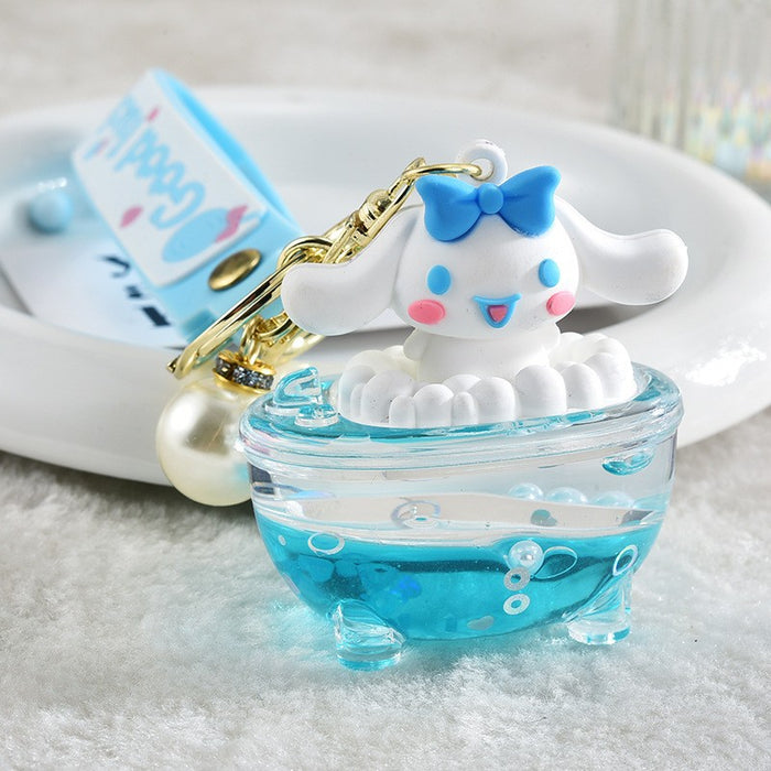 Wholesale Cartoon Quicksand Swim Ring Keychain