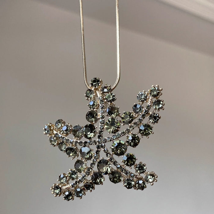 Wholesale Orange Starfish Necklace Colorful beaded Necklace