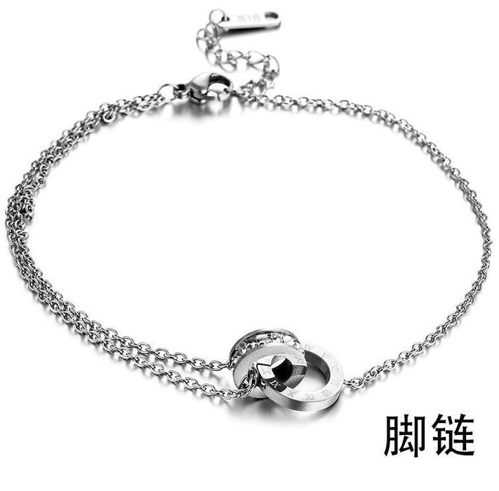 Wholesale Non-fading anklet,  trendy summer titanium steel anklet