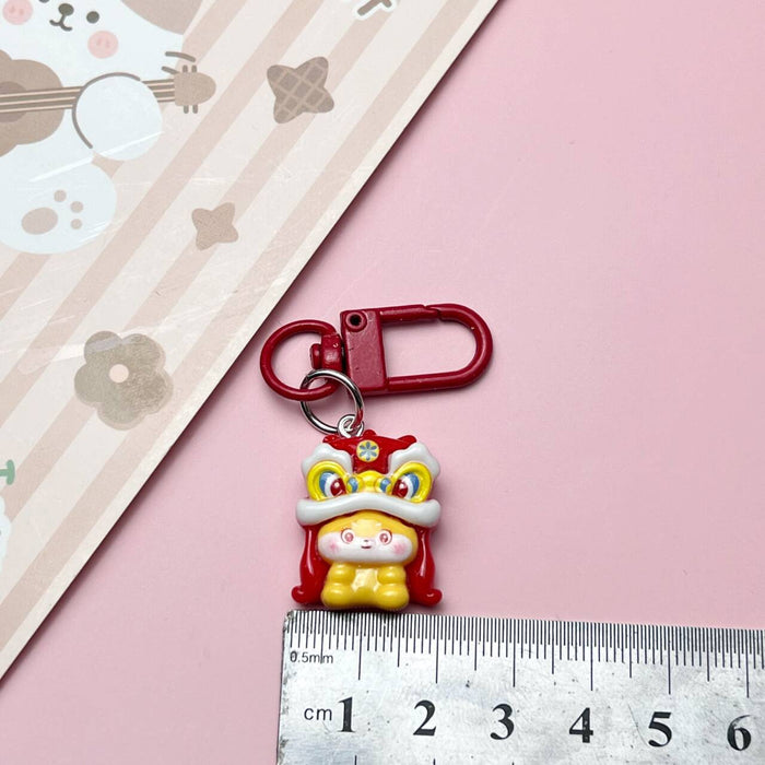 Wholesale Cute New Year Dragon Keychain Cartoon Pendant New Year Resin Pendant Accessories