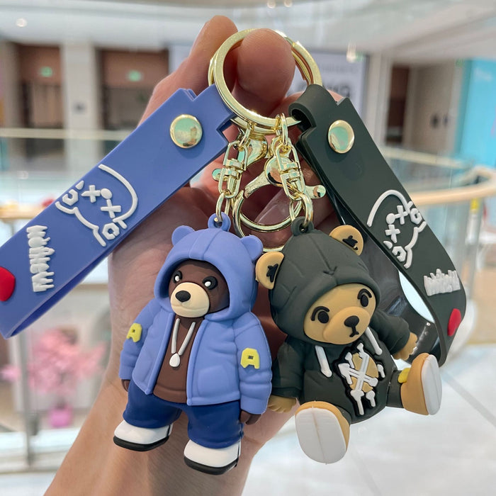 Wholesale Cute dressing keychain, exquisite and creative small gift, backpack pendant, cartoon doll, car keychain