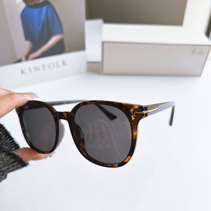 Wholesale Fashionable UV resistant polarized sunglasses, retro large frame sunshade sunglasses