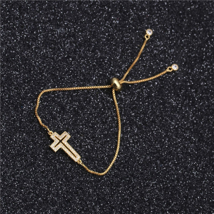 Wholesale Zircon Micro-inlay Hollow Design Bracelet