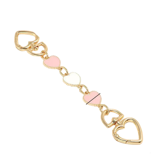 Wholesale Heart-shaped chain accessory bag strap Keychains