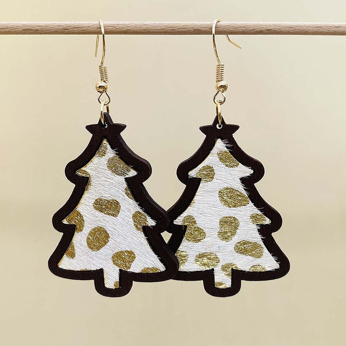 Wholesale Christmas lights,  red plaid acrylic earrings