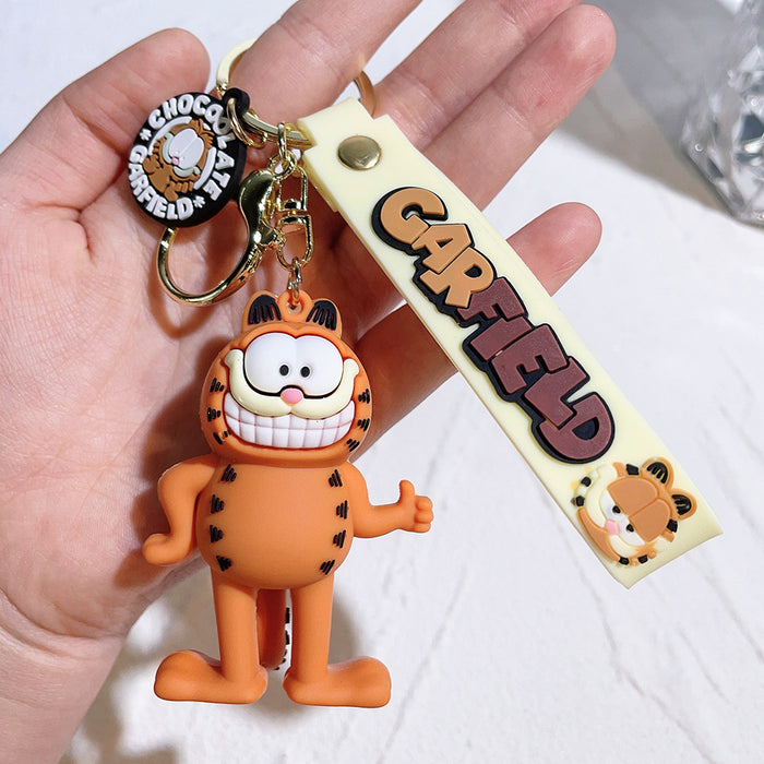 Wholesale Cartoon Cat Key Pendant Soft Rubber Anime Keychain Pendant