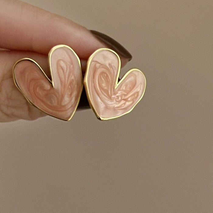 Wholesale Silver needle oil drop flower geometric earrings  summer new all-match earrings