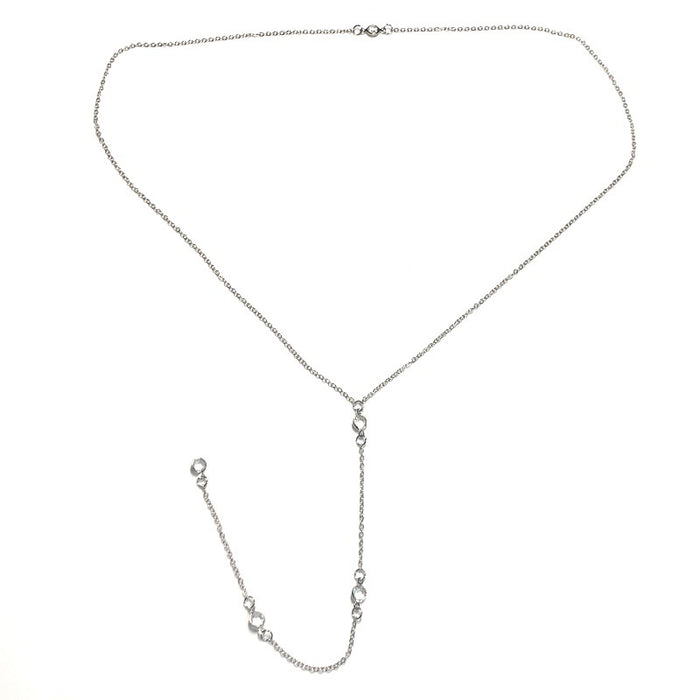 Wholesale  jewelry water drop back chain  women's long necklace tassel body chain