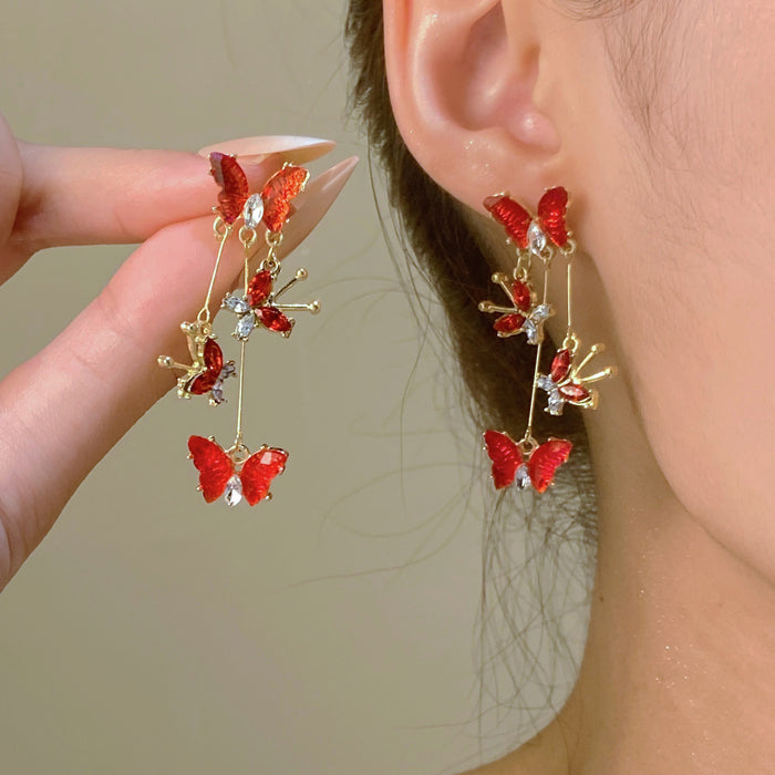 Wholesale hollow butterfly rose earrings Halloween earrings earrings women