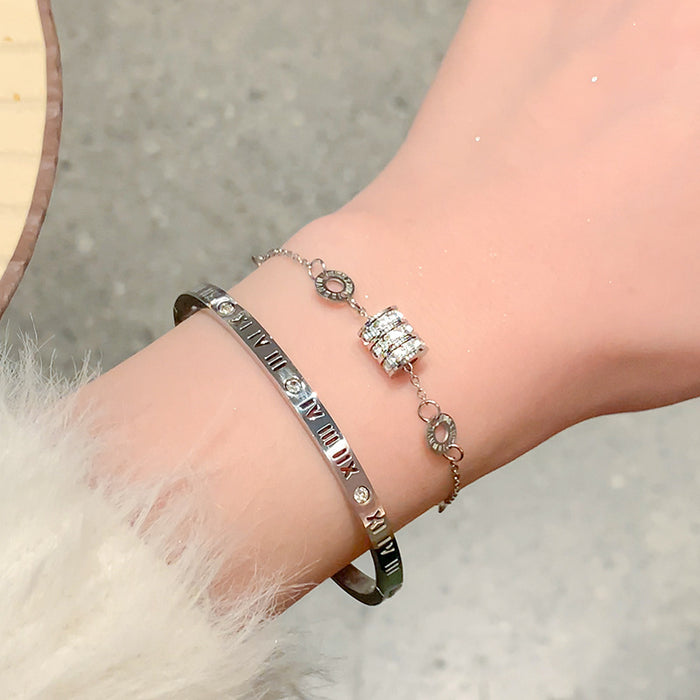 Wholesale Titanium steel stainless steel bracelet with high-end feel, fashionable and creative, exquisite new bracelet accessories