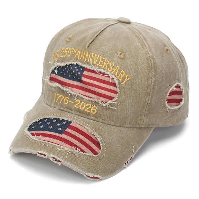 Wholesale Embroidered Distressed Baseball Cap Retro Washed Design