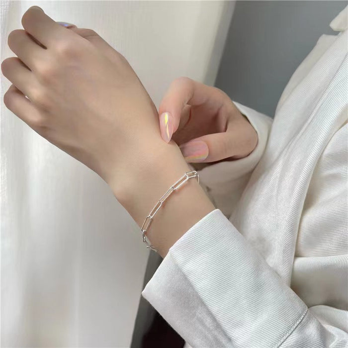 Wholesale Geometric circular necklace, light luxury, niche, double-layer necklace, collarbone chain