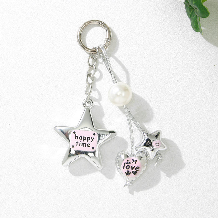 Wholesale Trendy Acrylic Star Phone Lanyard Keychain Japanese Korean Style Keyring for Bag Car Case Gift Accessory