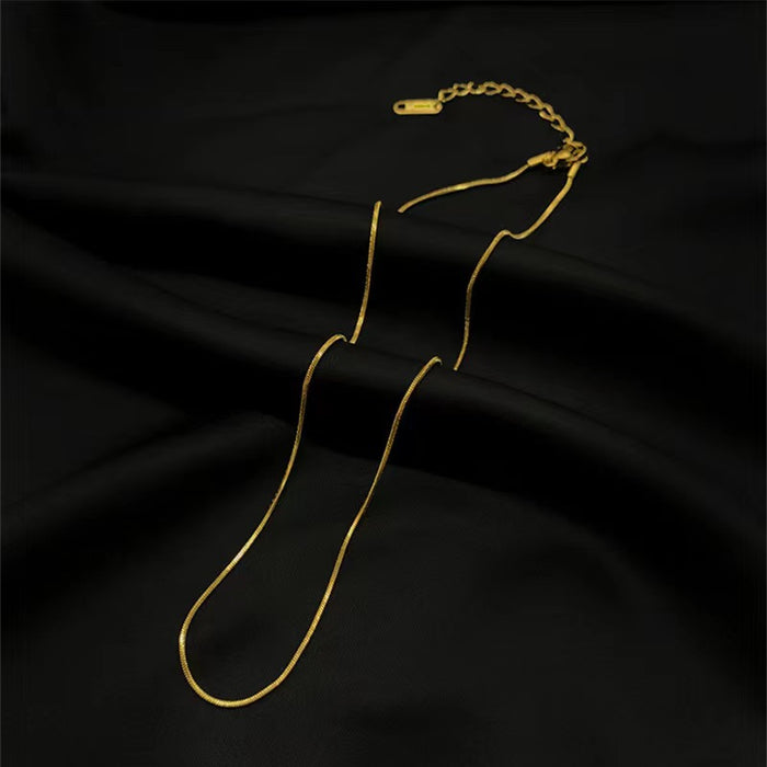 Wholesale Plain chain pendant gold necklace