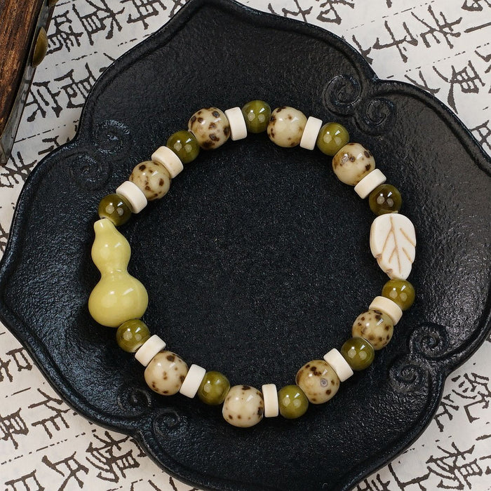 Wholesale Ceramic bracelet, gourd bead bracelet, niche and high-end, non fading hand rope