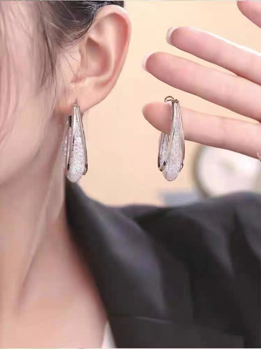 Wholesale Metal gold-plated crystal earrings