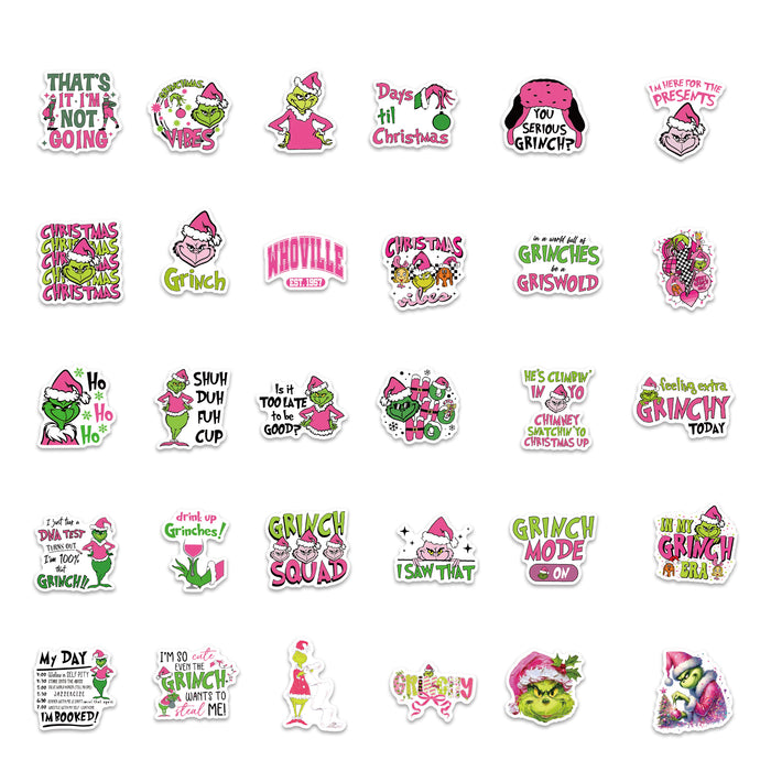 Wholesale 60pcs Pink Christmas Graffiti Stickers
