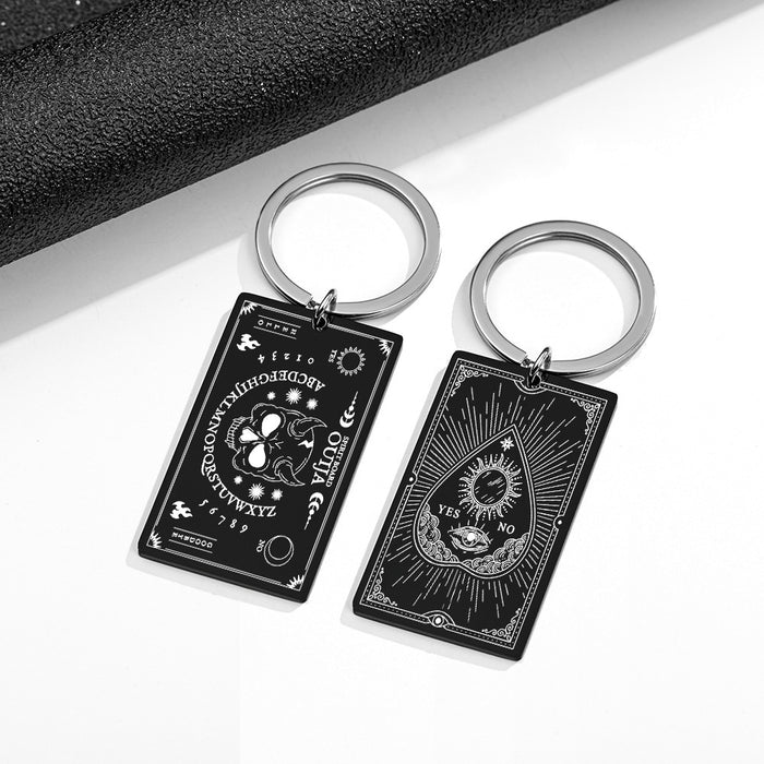 Wholesale Stainless Steel Laser Engraving Keychain JDC-KC-HuanYu033