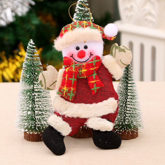 Wholesale Christmas Decoration Products Small Pendant for the Elderly Christmas Tree Accessories Fabric Small Pendant Gifts