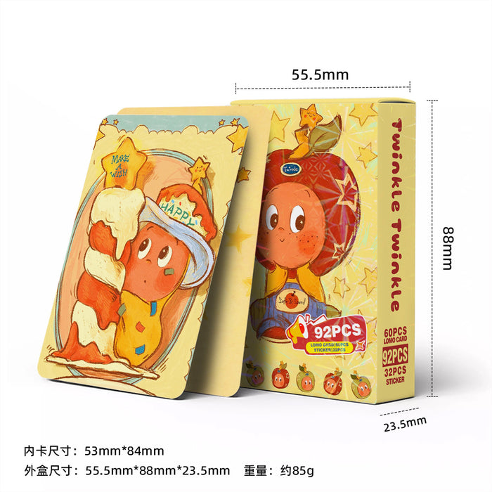 Wholesale 92 Small Cute Cartoon Stickers Collection Photo Double-Sided Lomo Cards