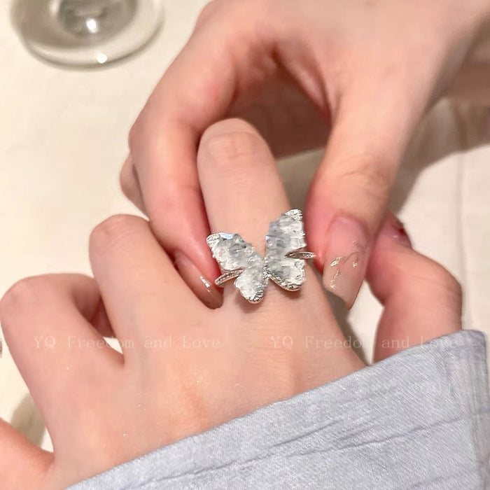 Wholesale Butterfly Open Ring, niche design, light luxury, high-end feel, index finger ring