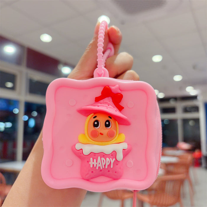 Wholesale Cute Cartoon Silicone Earphone Bag