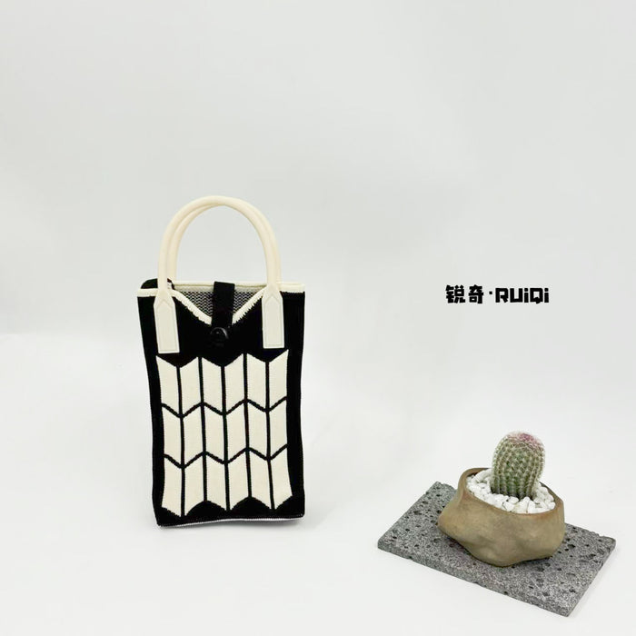 Wholesale Cute Cartoon Knitted Mobile Phone Bag  Easiest for Match Shoulder Bag Coin Crossbody Portable