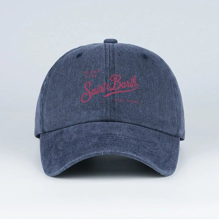 Wholesale Trendy Vacation Style Letter Print Washed Distressed Peaked Cap With Sun Protection